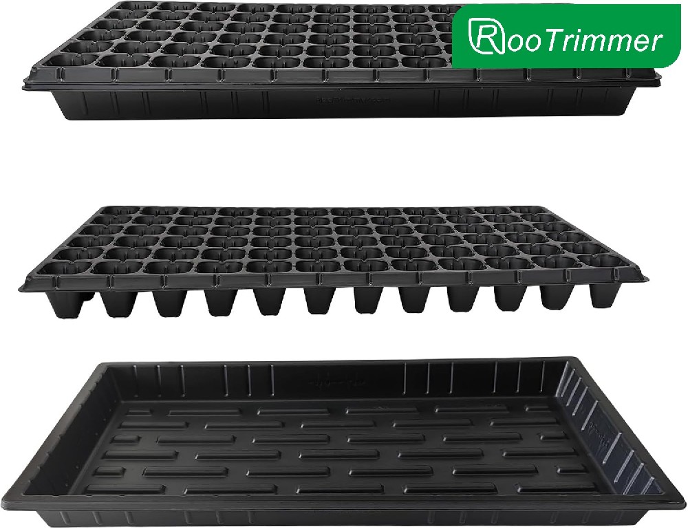 1020 Seed Starter Trays and 72 Cell Plug Trays, Thick Durable Seedling Plastic Nursery Tray for TD538 1020 Tray Germination (10 Sets)